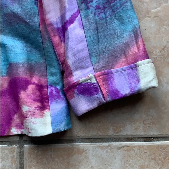 Lafayette 148 Linen & Silk Watercolor Blazer 6 - Picture 8 of 8